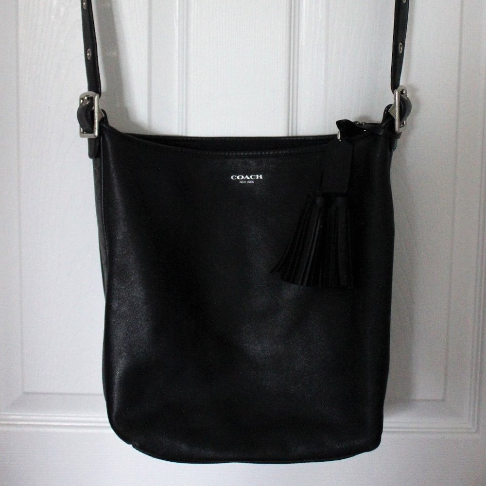 Coach Large Black Leather Hobo Bag